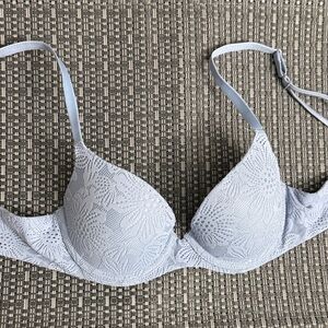 Aerie Lace Underwire Bra - Light Gray